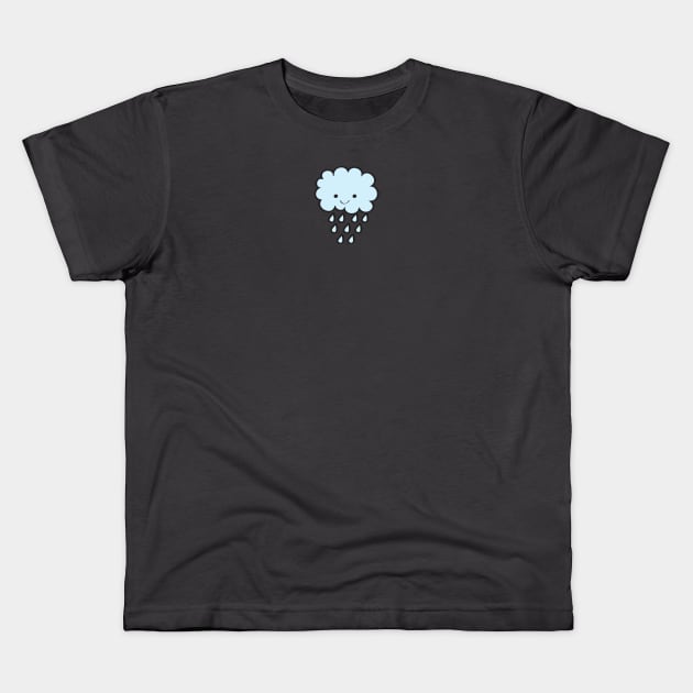 Happy Little Rain Cloud Kids T-Shirt by Amanda Rountree & Friends